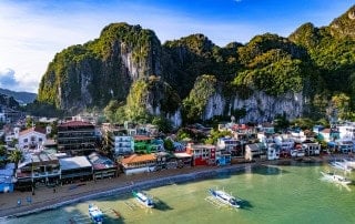 Aerial view of El Nido, Palawan, Philippines